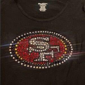 Reebok Black Tee with Red and White Accents